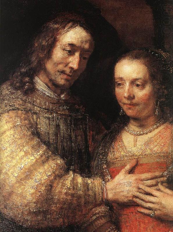 REMBRANDT Harmenszoon van Rijn The Jewish Bride (detail) dy china oil painting image
